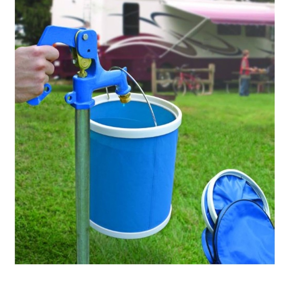 Collapsible Blue Water Bucket